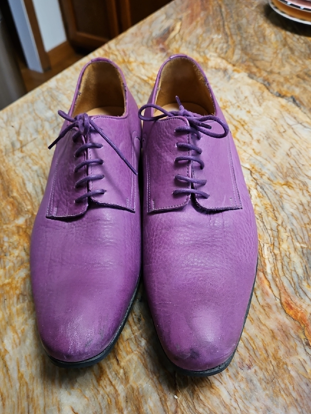 JOHN FLUEVOG Luciamo Purple Sleek Derby SHOE - 10